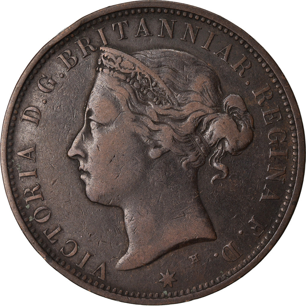 Coin, Jersey, Victoria, 1/12 Shilling, 1877, VF(30-35), Bronze, KM:8