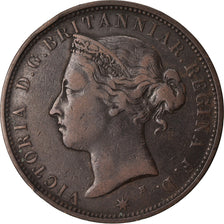 Coin, Jersey, Victoria, 1/12 Shilling, 1877, VF(30-35), Bronze, KM:8