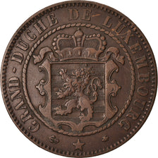 Coin, Luxembourg, William III, 10 Centimes, 1865, Paris, AU(55-58), Bronze
