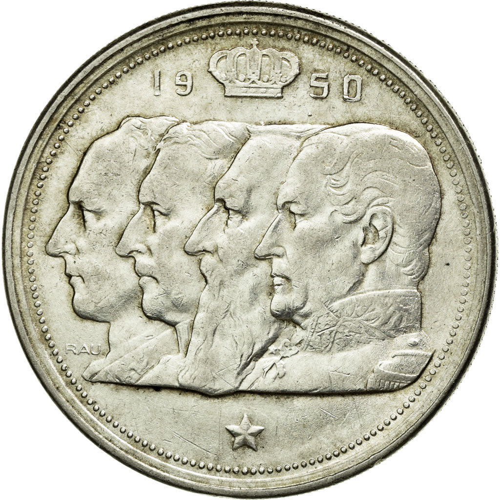 Coin, Belgium, 100 Francs, 100 Frank, 1950, AU(50-53), Silver, KM:138.2