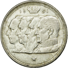 Coin, Belgium, 100 Francs, 100 Frank, 1951, AU(50-53), Silver, KM:139.1