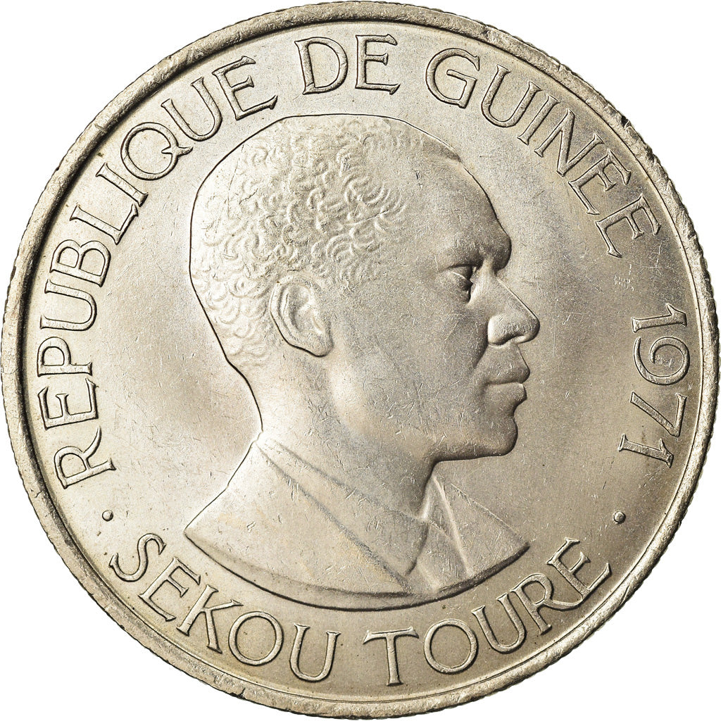Coin, Guinea, 100 Francs, 1971, MS(63), Copper-nickel, KM:41