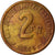 Moneda, Francia, France Libre, 2 Francs, 1944, Philadelphia, MBC, Latón