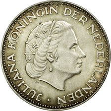 Coin, Netherlands, Juliana, 2-1/2 Gulden, 1961, AU(50-53), Silver, KM:185