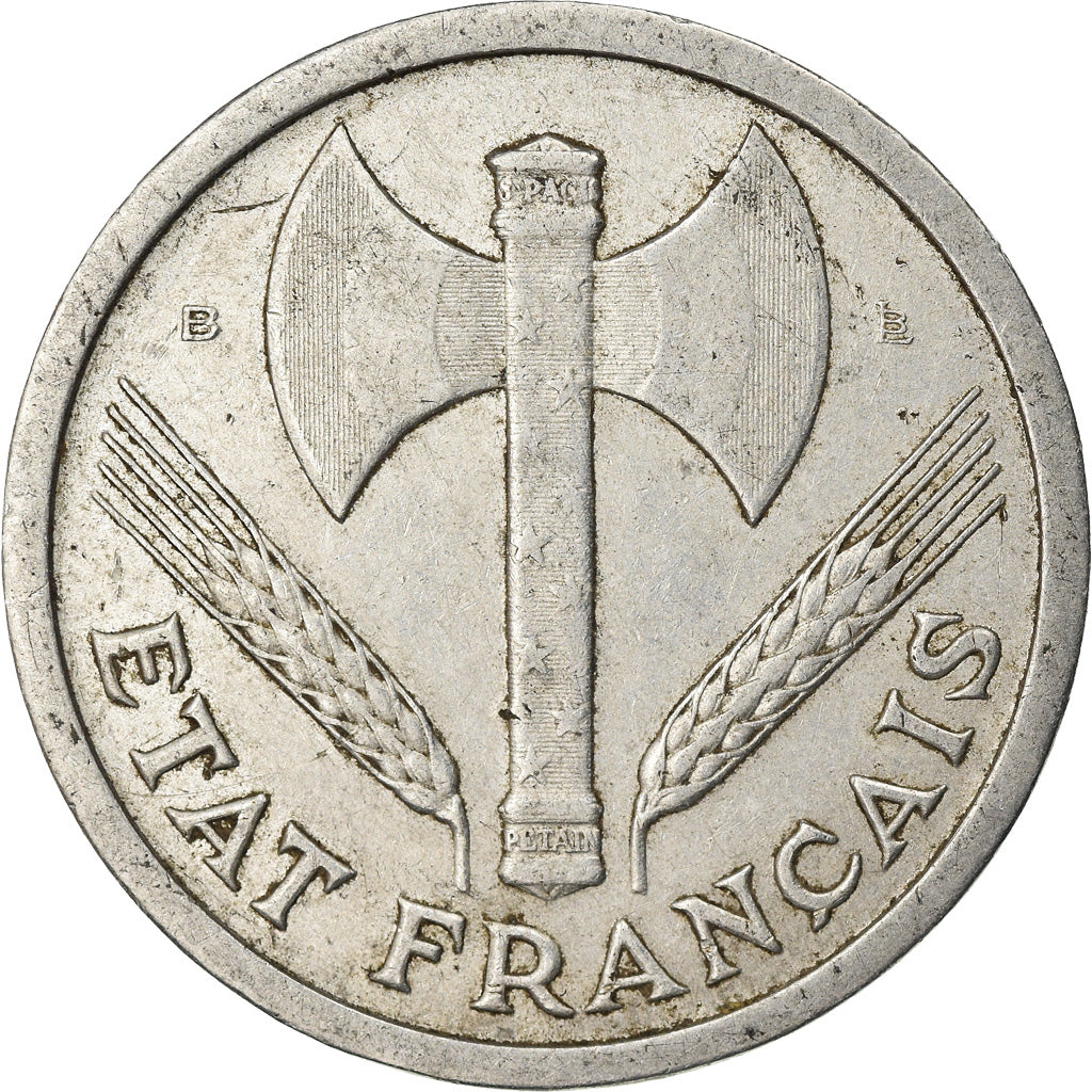 Monnaie, France, Bazor, 2 Francs, 1944, Beaumont - Le Roger, TTB, Aluminium