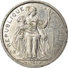 Coin, French Polynesia, 2 Francs, 1983, Paris, VF(30-35), Aluminum, KM:10