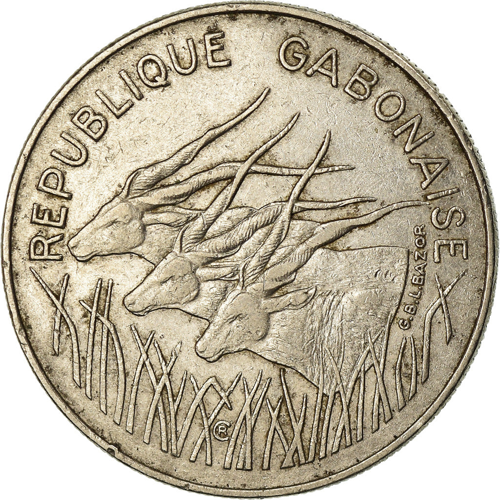Coin, Gabon, 100 Francs, 1984, Paris, EF(40-45), Nickel, KM:13