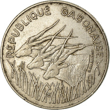 Coin, Gabon, 100 Francs, 1984, Paris, EF(40-45), Nickel, KM:13