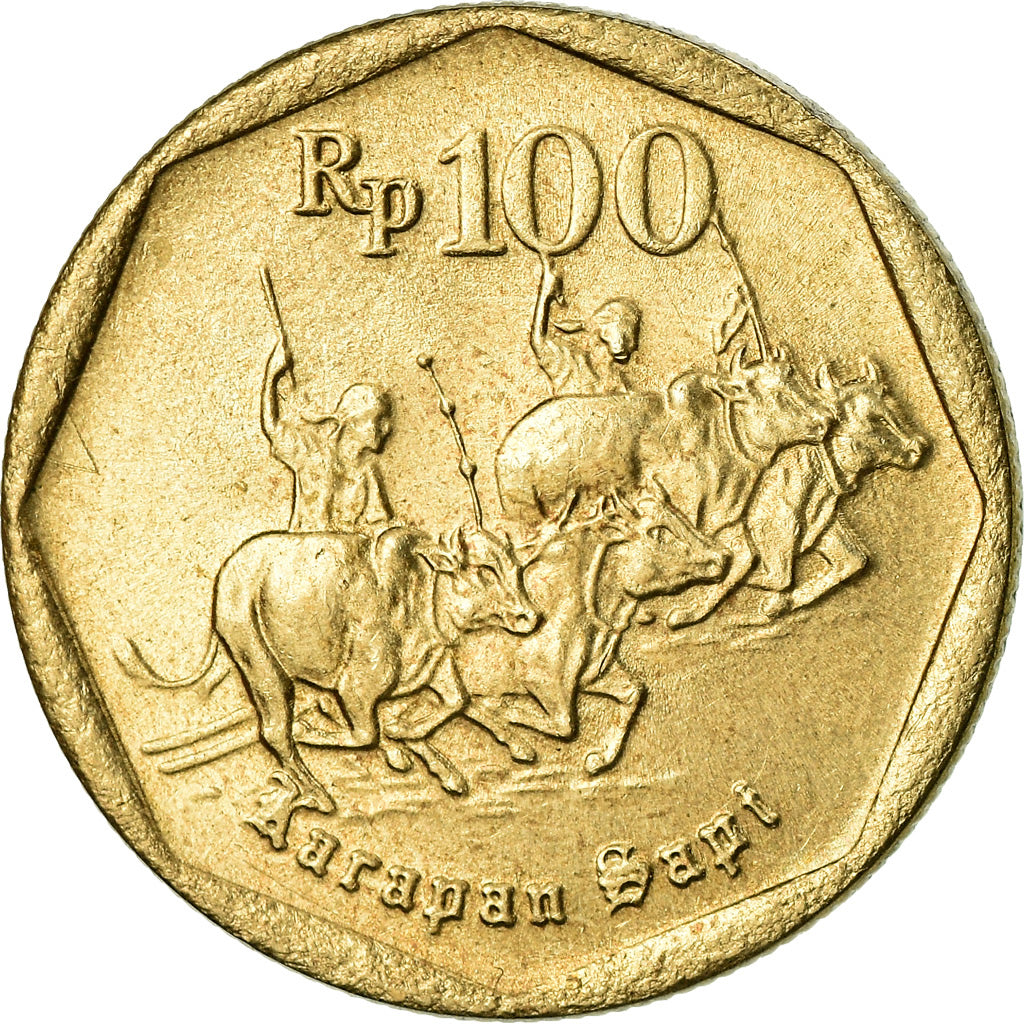 Monnaie, Indonésie, 100 Rupiah, 1996, TTB+, Aluminum-Bronze, KM:53