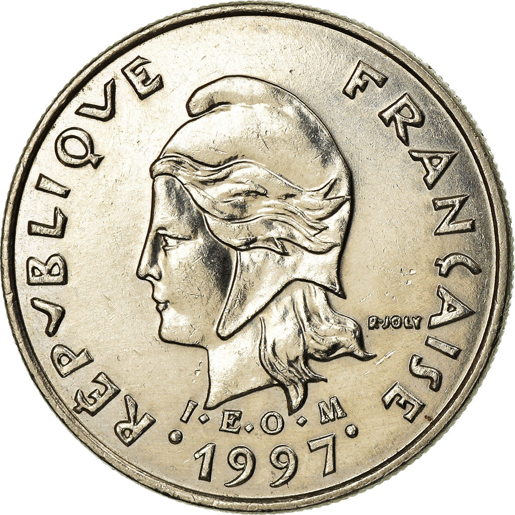 Moneda, Polinesia francesa, 10 Francs, 1997, Paris, MBC, Níquel, KM:8