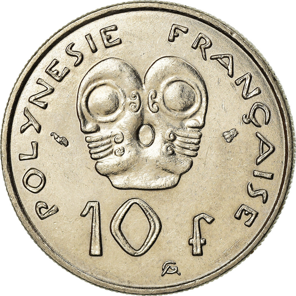 Moneda, Polinesia francesa, 10 Francs, 1997, Paris, MBC, Níquel, KM:8
