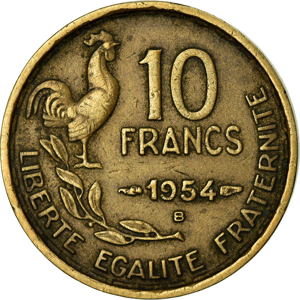 Coin, France, Guiraud, 10 Francs, 1954, Beaumont - Le Roger, EF(40-45)