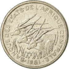 Coin, Central African States, 50 Francs, 1981, Paris, EF(40-45), Nickel, KM:11