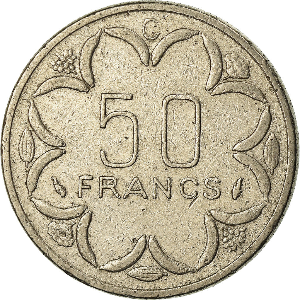 Coin, Central African States, 50 Francs, 1981, Paris, EF(40-45), Nickel, KM:11