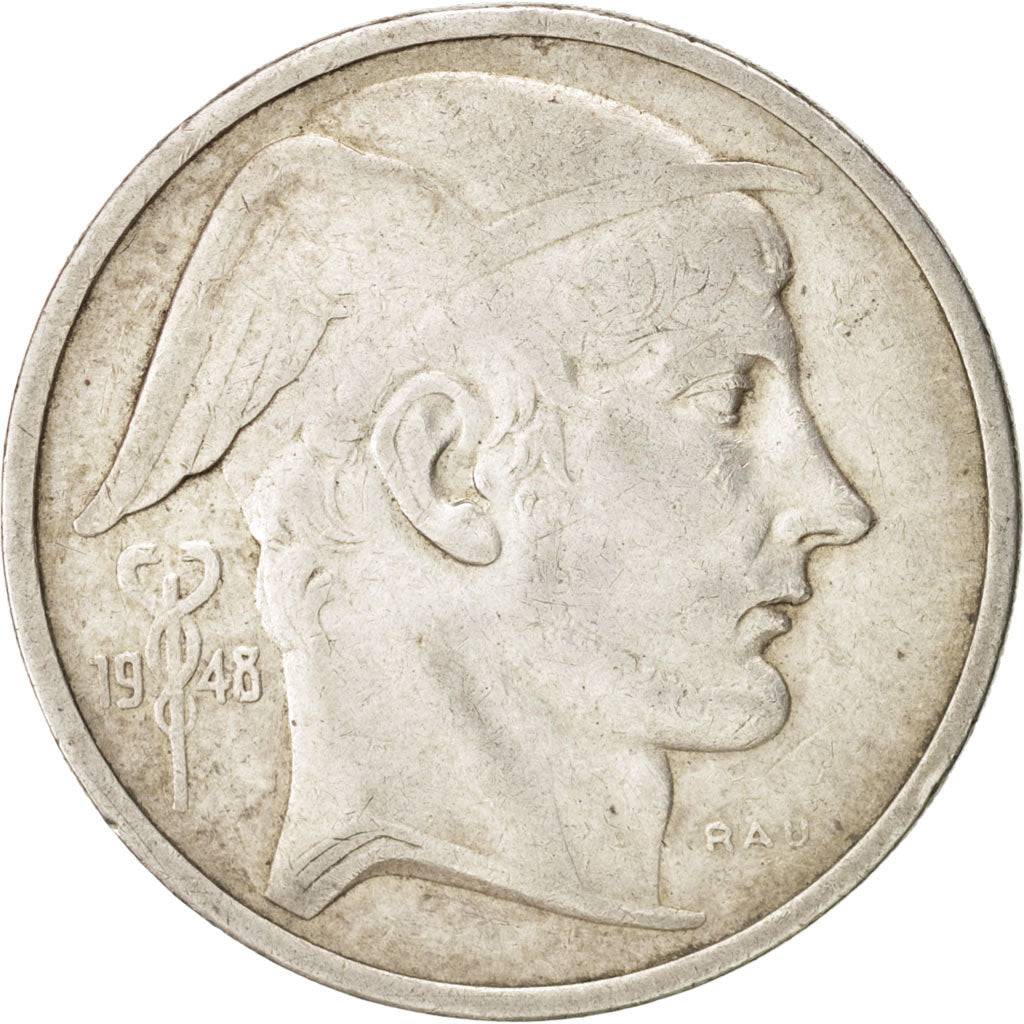Belgium, 50 Francs, 50 Frank, 1948, , EF(40-45), Silver, KM:137