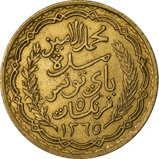 Coin, Tunisia, Muhammad al-Amin Bey, 5 Francs, 1946, Paris, EF(40-45)