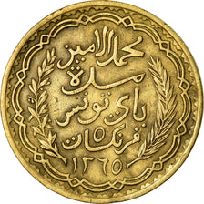 Monnaie, Tunisie, Muhammad al-Amin Bey, 5 Francs, AH 1365/1946, Paris, TTB