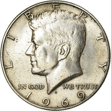 Coin, United States, Kennedy Half Dollar, Half Dollar, 1969, U.S. Mint, Denver