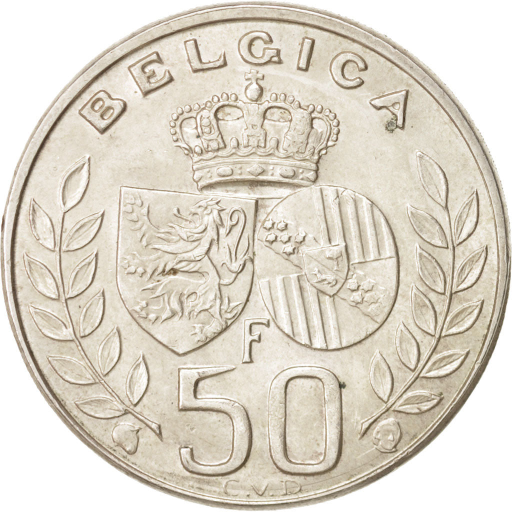 Belgium, 50 Francs, 50 Frank, 1960, , AU(55-58), Silver, KM:152.1