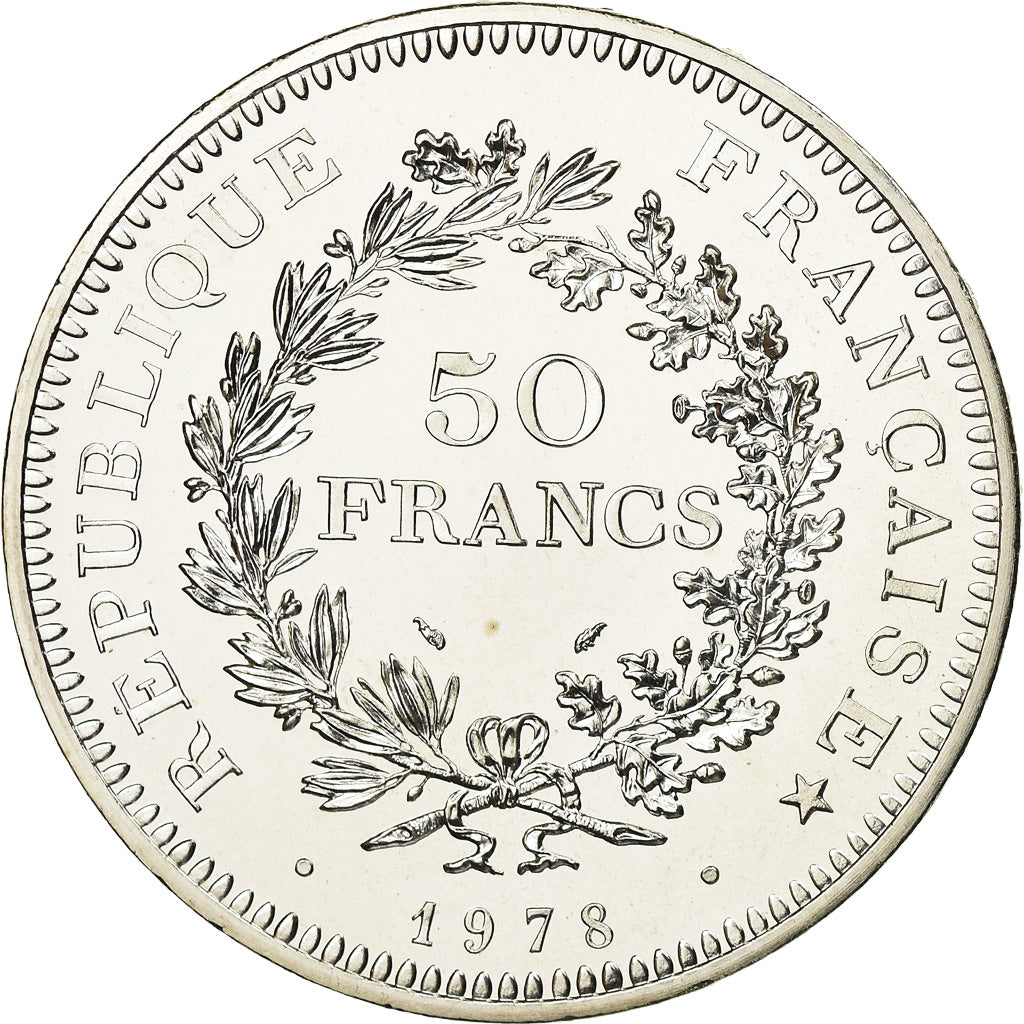 Coin, France, Hercule, 50 Francs, 1978, Paris, FDC, MS(65-70), Silver, KM:941.1