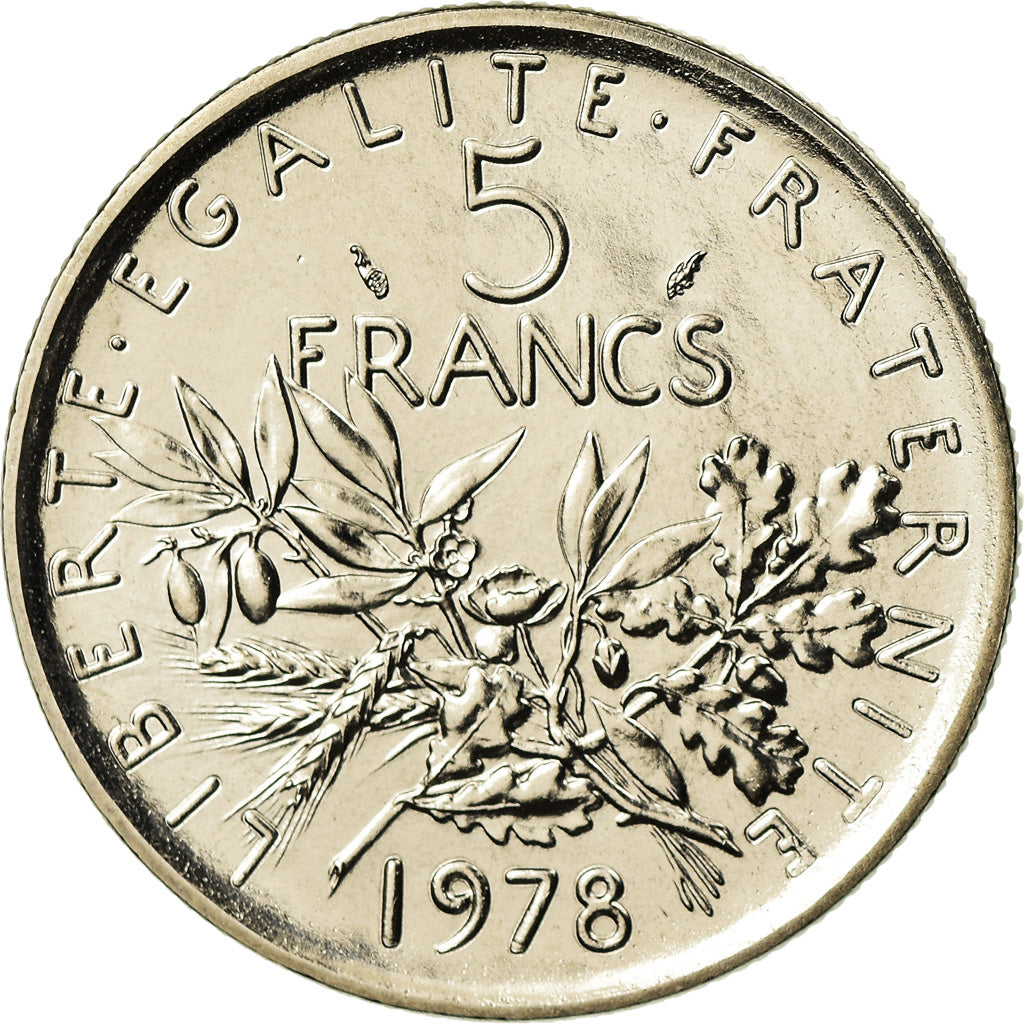 Coin, France, Semeuse, 5 Francs, 1978, Paris, FDC, MS(65-70), Nickel Clad