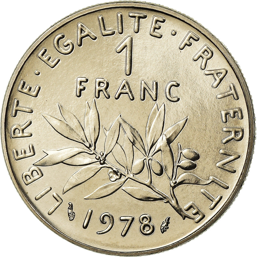 Coin, France, Semeuse, Franc, 1978, Paris, FDC, MS(65-70), Nickel, KM:925.1