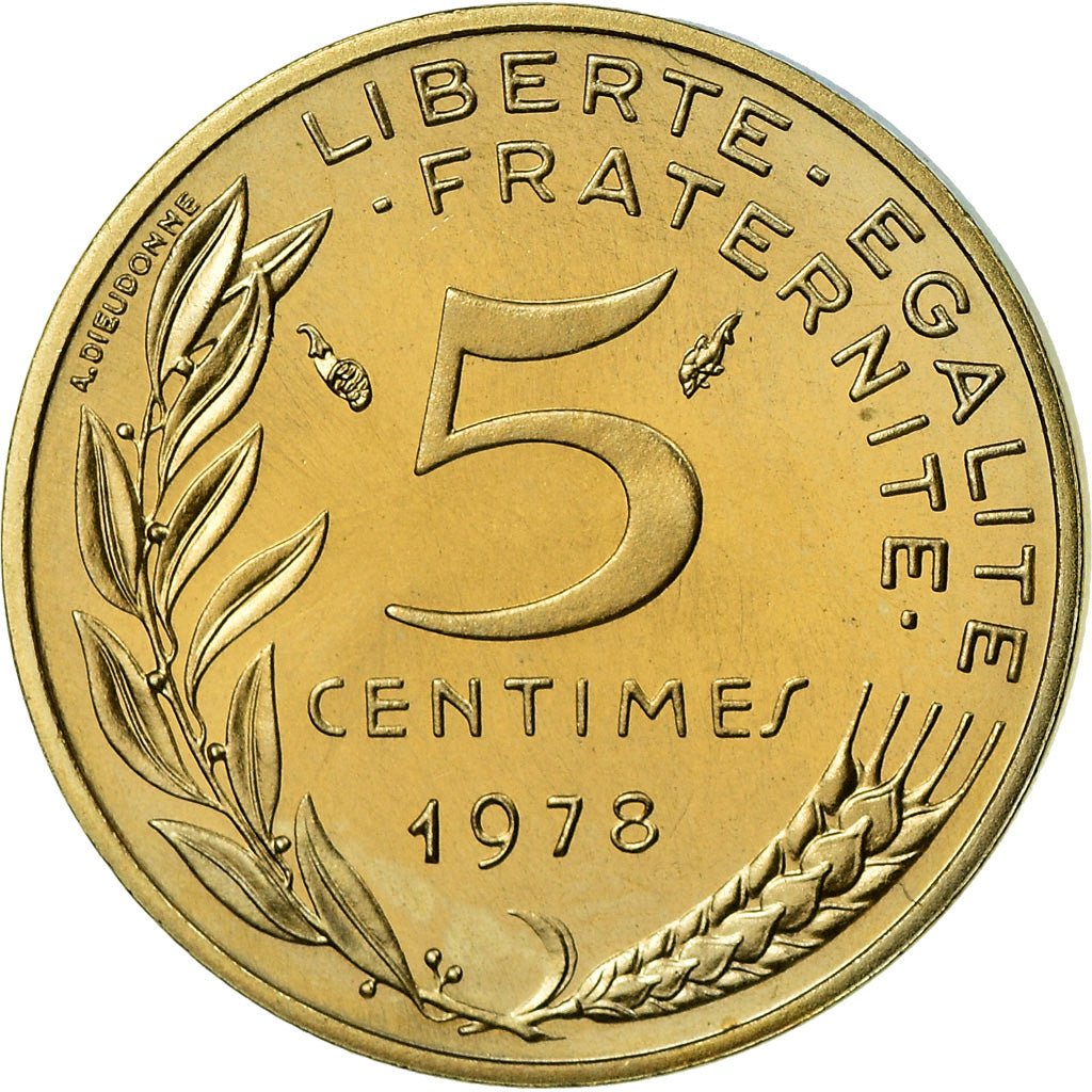 Coin, France, Marianne, 5 Centimes, 1978, Paris, FDC, MS(65-70)