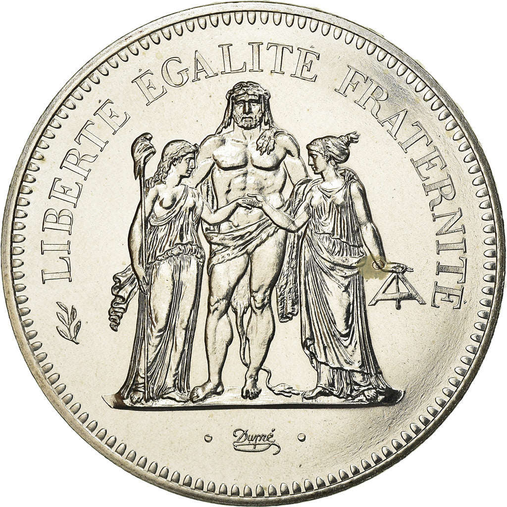 Coin, France, Hercule, 50 Francs, 1974, Paris, MS(65-70), Silver, KM:941.1