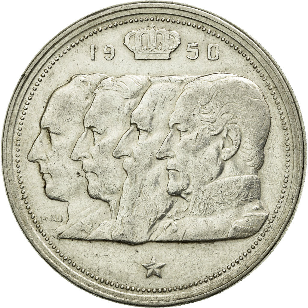 Coin, Belgium, 100 Francs, 100 Frank, 1950, AU(50-53), Silver, KM:138.1