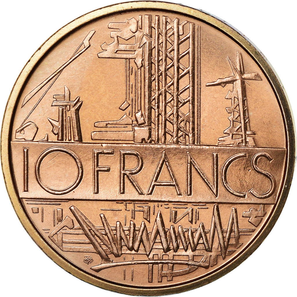 Munten, Frankrijk, Mathieu, 10 Francs, 1974, FDC, FDC, Nickel-brass, KM:940