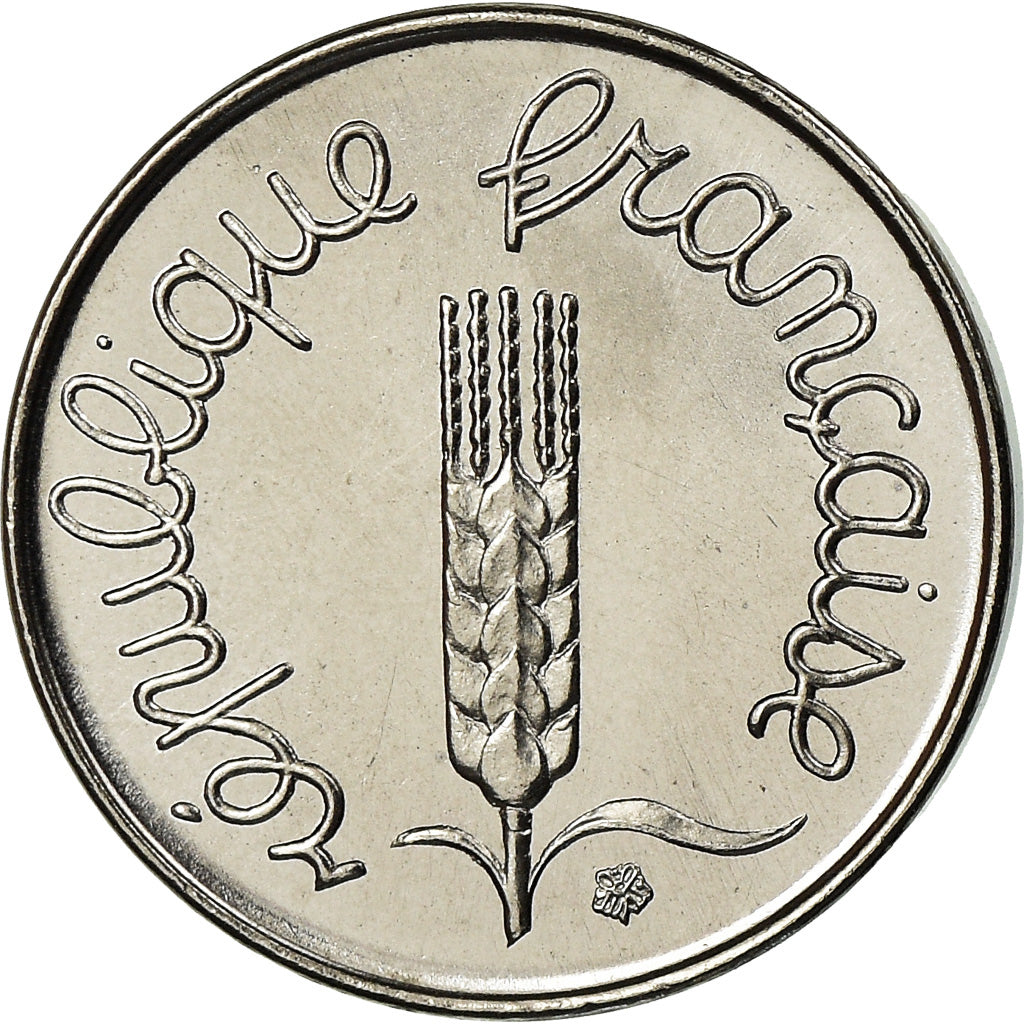 Moeda, França, Épi, Centime, 1974, Paris, FDC, MS(65-70), Aço Inoxidável