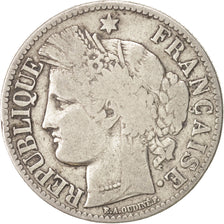 France, Cérès, 2 Francs, 1872, Paris, VF(20-25), Silver, KM:817.1, Gadoury:...