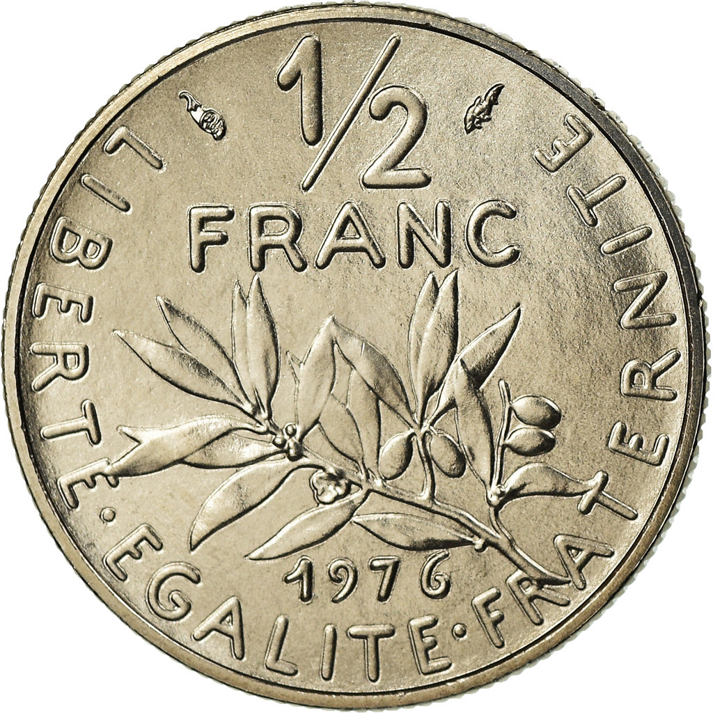 Monnaie, France, Semeuse, 1/2 Franc, 1976, Paris, FDC, FDC, Nickel, Gadoury:429
