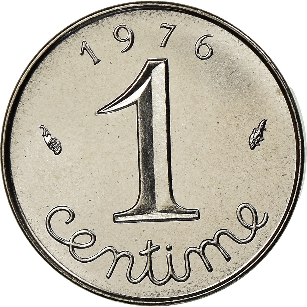Moneda, Francia, Épi, Centime, 1976, Paris, FDC, FDC, Acero inoxidable, KM:928