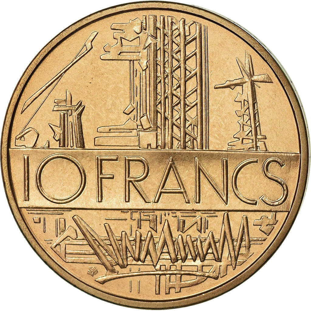 Munten, Frankrijk, Mathieu, 10 Francs, 1975, Paris, FDC, FDC, Nickel-brass