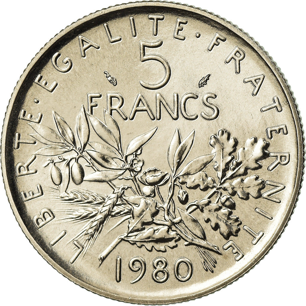 Monnaie, France, Semeuse, 5 Francs, 1980, Paris, FDC, FDC, Nickel Clad