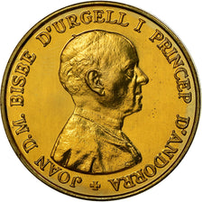 Coin, Andorra, 2 Diners, 1986, FDC, MS(65-70), Brass, KM:36