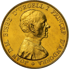 Coin, Andorra, Diner, 1986, FDC, MS(65-70), Brass, KM:35