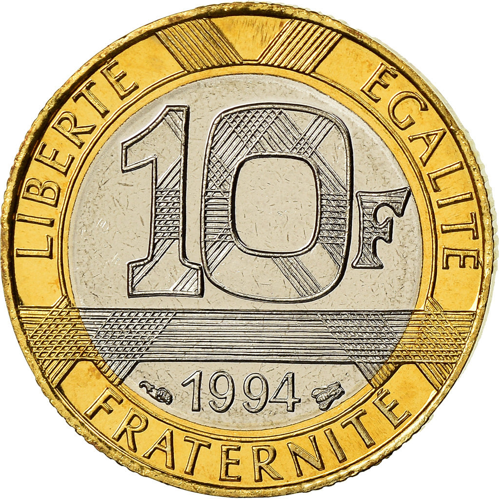 Moneta, Francia, Génie, 10 Francs, 1994, BU, FDC, Alluminio-bronzo, KM:964.2