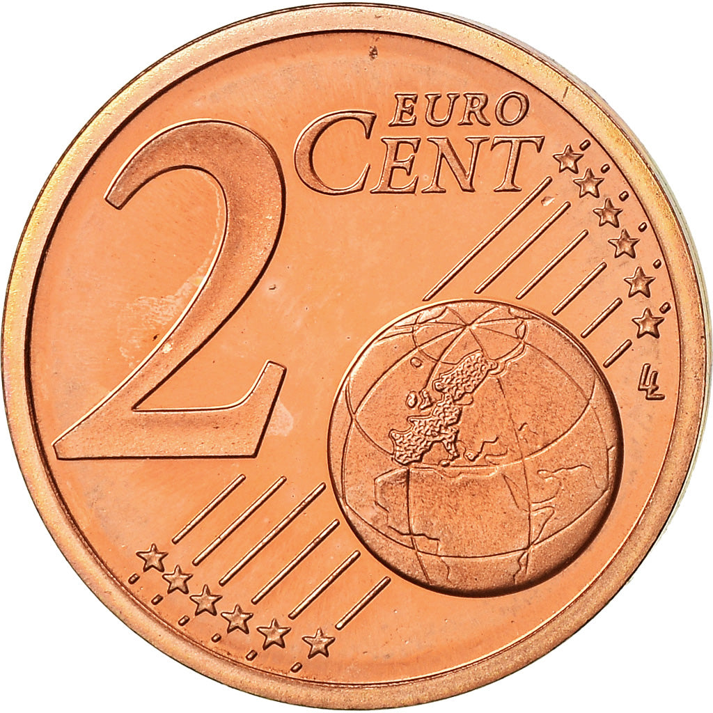 France, 2 Euro Cent, 2002, BE, MS(65-70), Copper Plated Steel, KM:1283