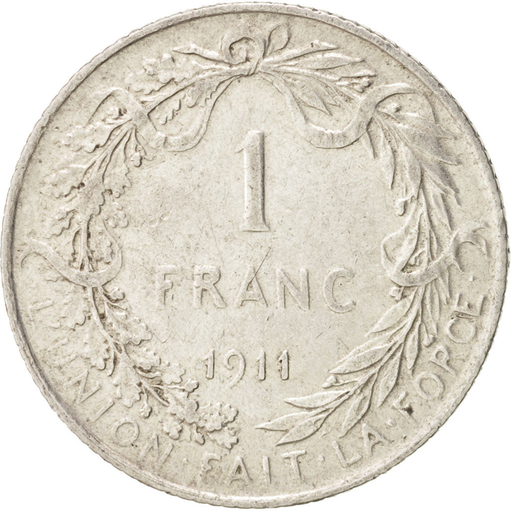 Belgium, Franc, 1911, , EF(40-45), Silver, KM:72