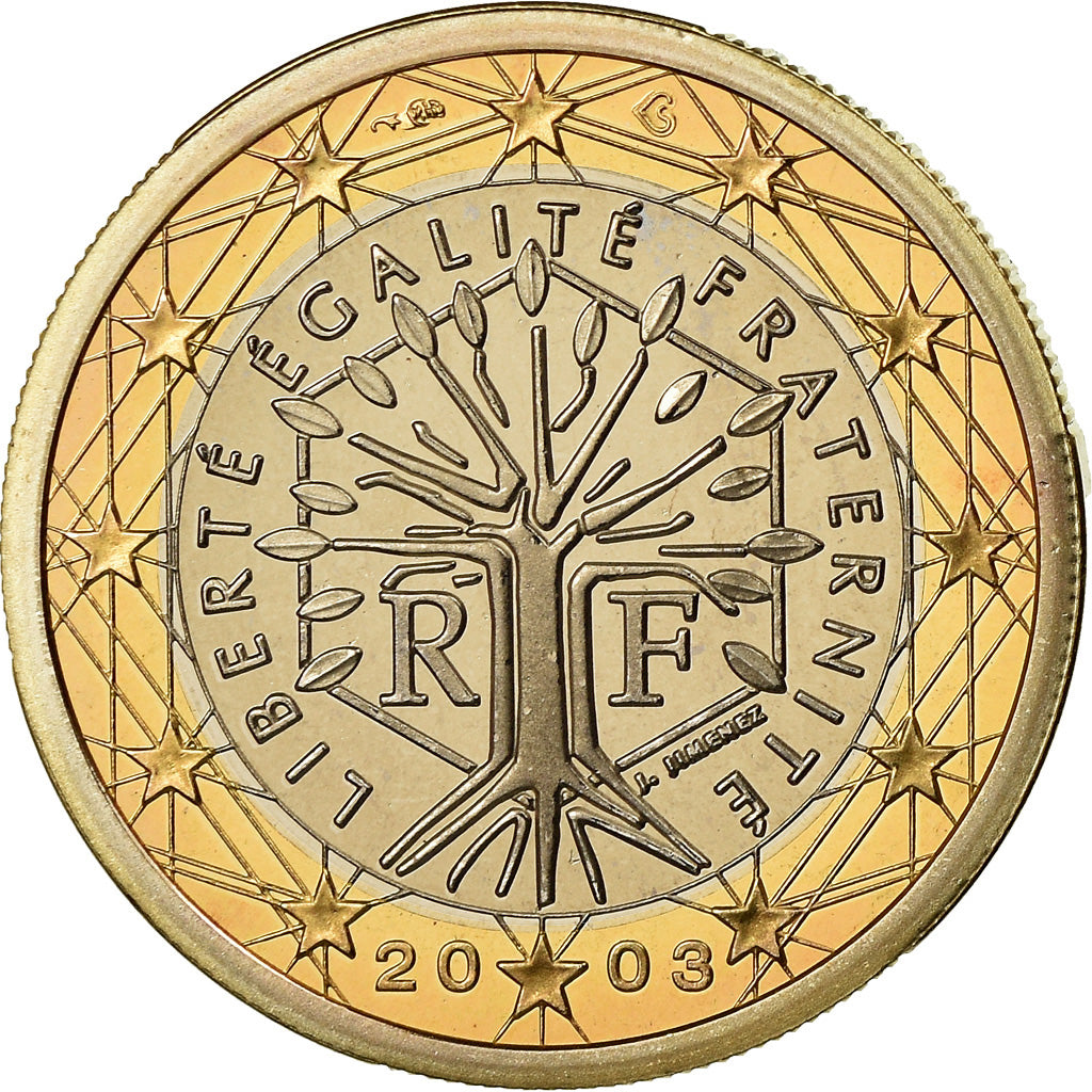 France, Euro, 2003, BE, MS(65-70), Bi-Metallic, KM:1288