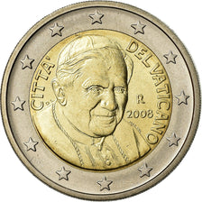 VATICAN CITY, 2 Euro, 2008, BU, MS(65-70), Bi-Metallic, KM:389