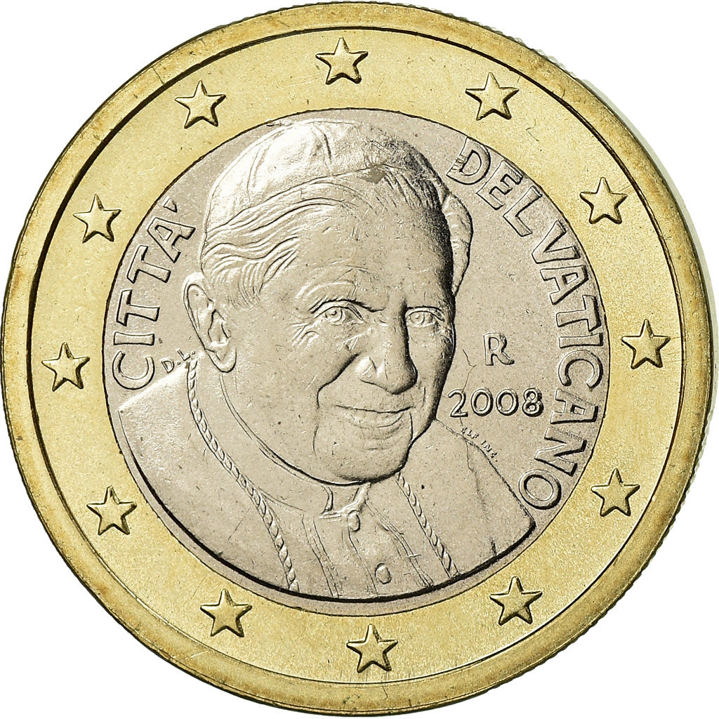 VATICAN CITY, Euro, 2008, BU, MS(65-70), Bi-Metallic, KM:388