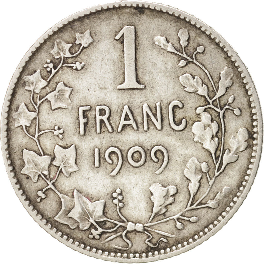 Belgium, Franc, 1909, , VF(30-35), Silver, KM:57.1