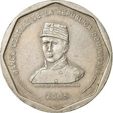 Monnaie, Dominican Republic, 25 Pesos, 2005, TTB, Copper-nickel, KM:107