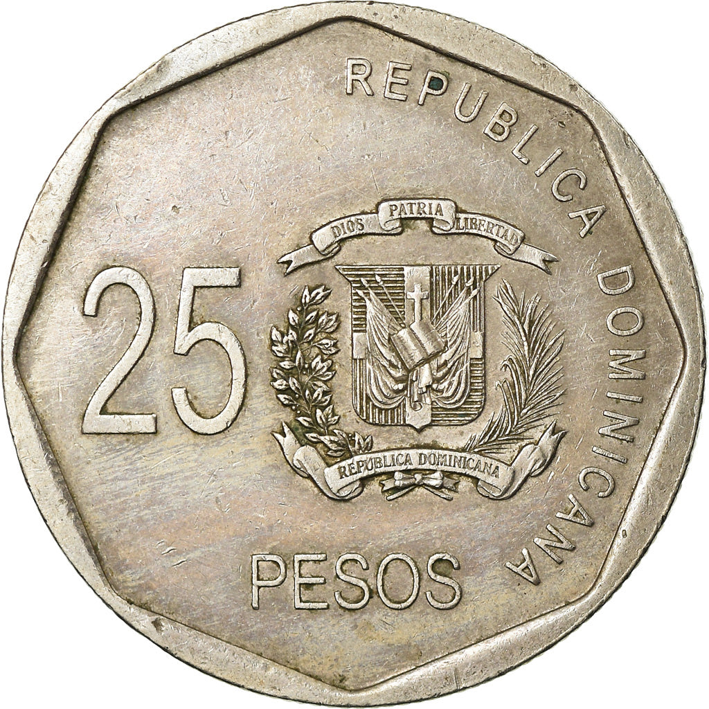 Monnaie, Dominican Republic, 25 Pesos, 2005, TTB, Copper-nickel, KM:107