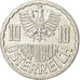 Moeda, Áustria, 10 Groschen, 1996, Vienna, EF(40-45), Alumínio, KM:2878