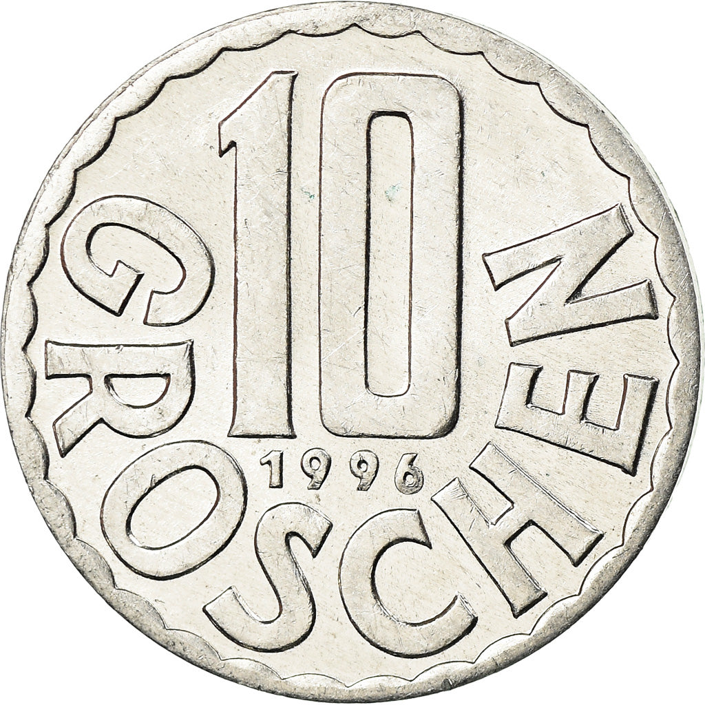 Moeda, Áustria, 10 Groschen, 1996, Vienna, EF(40-45), Alumínio, KM:2878