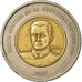 Moneda, República Dominicana, 10 Pesos, 2007, MBC, Bimetálico, KM:106
